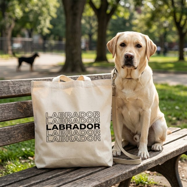 Moderne, fette Labrador-Typografie-Grafik  Tragetasche (Von Creator hochgeladen)