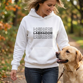 Moderne, fette Labradortypografie-Grafik  Hoodie
