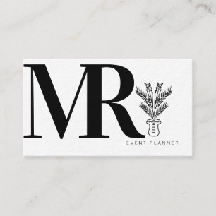 Moderne fette, monochrome Schwarz-weiße Palmbaume Visitenkarte