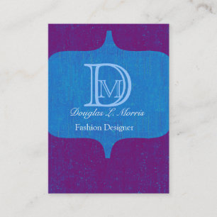 Moderne, fette Monogramm-Vintage Visitenkarte