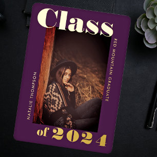 Moderne fette Typografie 2024 Absolventenparty Coo Folieneinladung