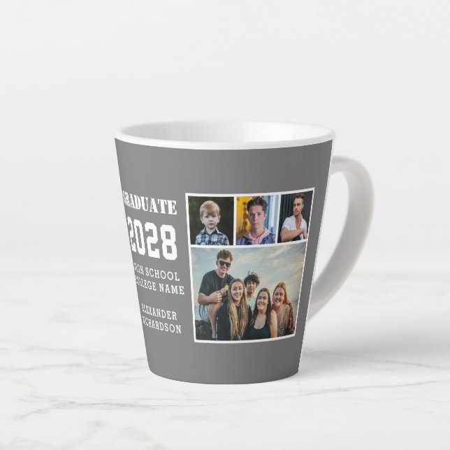 Moderne, fette Typografie 4 Abschluss FotoCollage Milchtasse (Rechte Ecke)