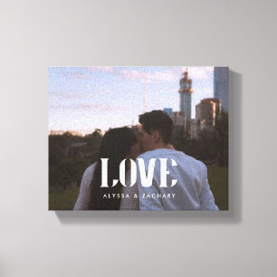 Moderne, fette Typografie Custom Couple Foto Leinwanddruck