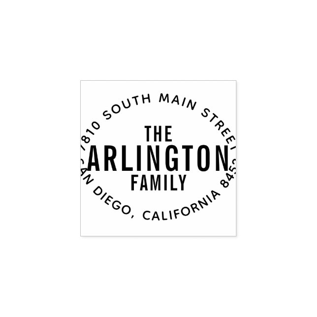 Moderne, fette Typografie Custom Rücksendeadresse Gummistempel (Prägung)