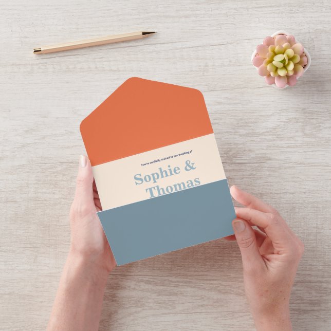 Moderne fette Typografie-Hochzeit All In One Einladung (Video)