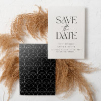 Moderne fette Typografie Hochzeitscreme schwarz el