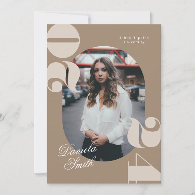 Moderne fette Typografie-Klasse des Abschlusses 20 Einladung (Vorderseite)