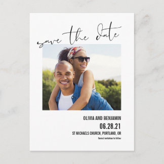 Moderne, fette Typografie Save the Date Postkarte