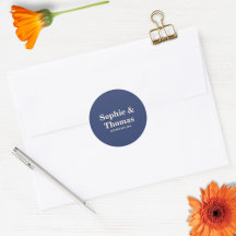 Moderne fette typografische Hochzeit Navy Blau
