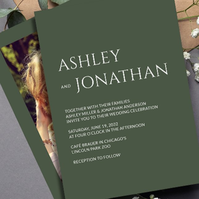 Moderne, fette und Minimalistische Foto-Hochzeit Einladung (Von Creator hochgeladen)