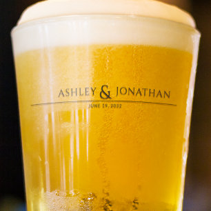 Moderne fette und Minimalistische Hochzeit Glas