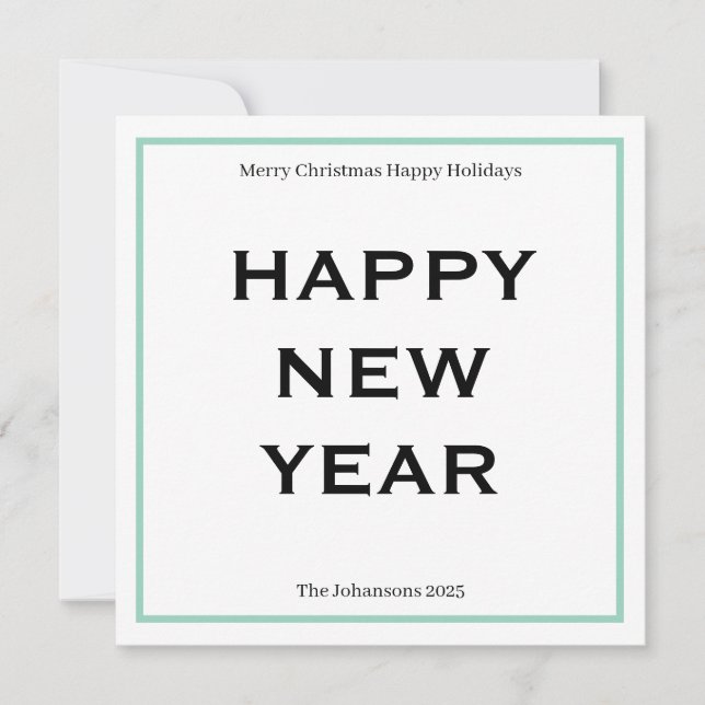 Moderne, fette Weihnachtskarte | Benutzerdefiniert Feiertagskarte (Vorderseite)