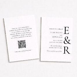 Moderne, fettgedruckte, minimalistische QR-Code-Ho Einladung