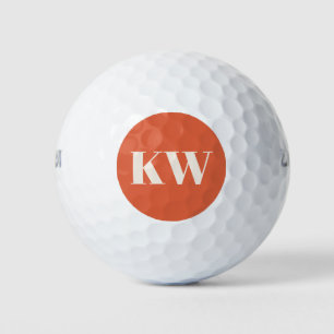 Moderne fettgedruckte Monogramm-Initialen personal Golfball