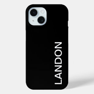 Moderne, fettgedruckte Schwarz-Weiß-Schrift Case-Mate iPhone Hülle