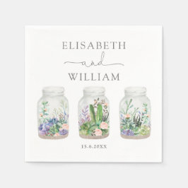 Moderne Fiesta Succulent Terrarium Gastgeschenke H Serviette