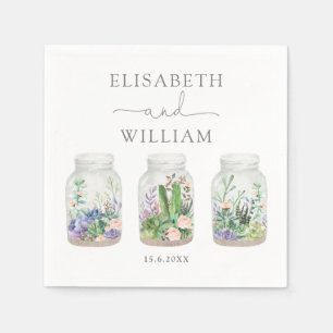 Moderne Fiesta Succulent Terrarium Gastgeschenke H Serviette