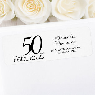 Moderne Fifty and Fabulous Bold 50. Geburtstagsfei
