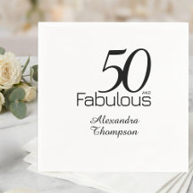 Moderne Fifty and Fabulous Bold 50. Geburtstagsfei