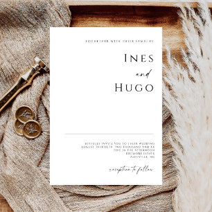 Moderne Fine-Line-Signatur-Schrift Luxus-Einladung Save The Date