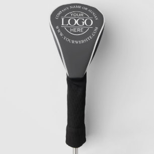 Moderne Firmenlogo Geschäft Grau Gebrandet Golf Headcover