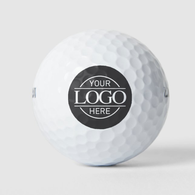 Moderne Firmenlogo Geschäft Grau Gebrandet Golfball (Vorderseite)