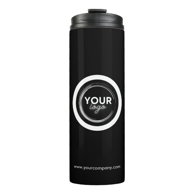 Moderne Firmenlogo-Marke Geschäft Thermosbecher (Vorderseite)