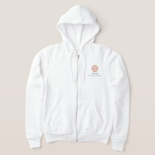 Moderne Firmenlogos passen auf Mitarbeiter Hoodie