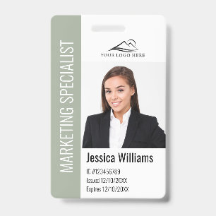 Moderne Firmenmitarbeiter-Foto-Logo-Name-Sage-ID Ausweis
