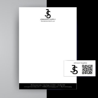 Moderne Firmenmonogramm-Logo für Unternehmen mit i Briefbogen