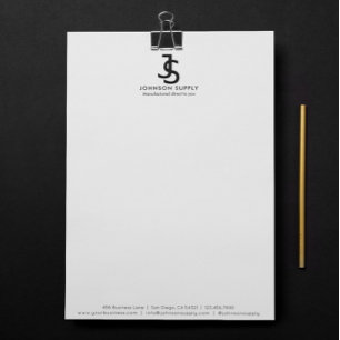 Moderne Firmenmonogramm-Logo für Unternehmen mit i Briefbogen