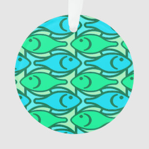 Moderne Fische der Mitte des Jahrhunderts, Ornament