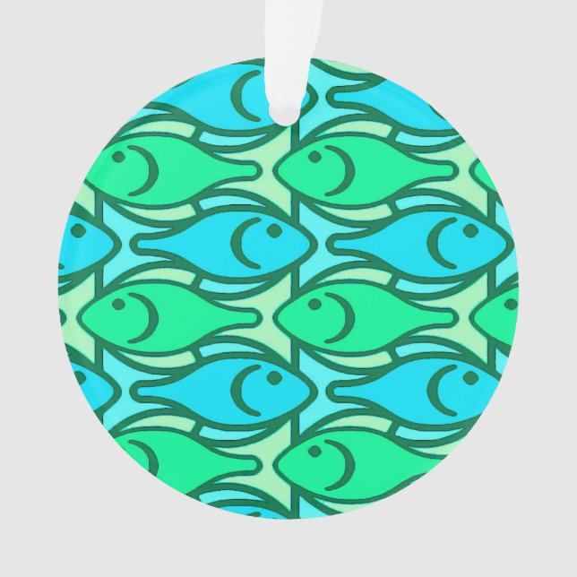 Moderne Fische der Mitte des Jahrhunderts, Ornament (Vorderseite)