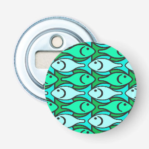 Moderne Fische, Jadegrün und Aqua Flaschenöffner