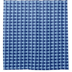 Moderne Fische, Kobalt und hellblaues der Mitte Duschvorhang