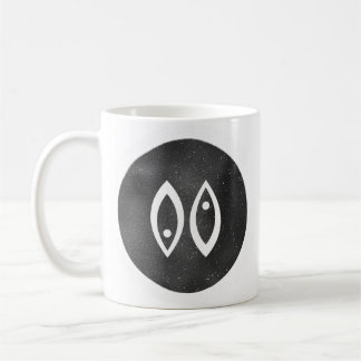 Moderne Fische Zodiac Schild Schwarz-weiß Minimal Kaffeetasse