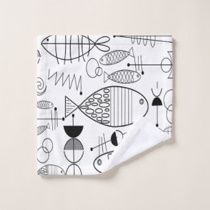 Moderne Fischkunst des Mittelalters Waschlappen