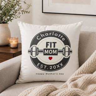 Moderne Fit-Mom-Muttertags-Kissen-Geschenk Kissen