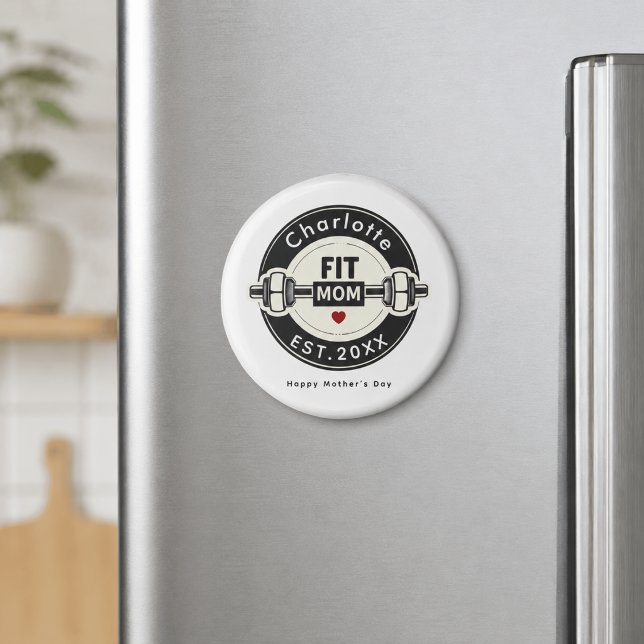 Moderne Fit-Mom-Muttertags-Kühlschrankmagnet Magnet (Von Creator hochgeladen)
