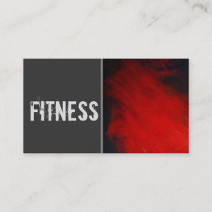 Moderne Fitness Grau-Rot-Abstract Geschäfts Karte