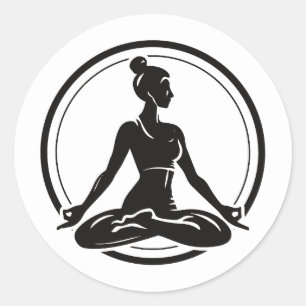 Moderne Fitness jeden Tag stärker Motivation Runder Aufkleber