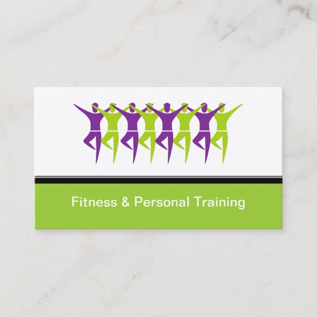 Moderne Fitness & Personal Trainer Business Cards Visitenkarte (Vorderseite)