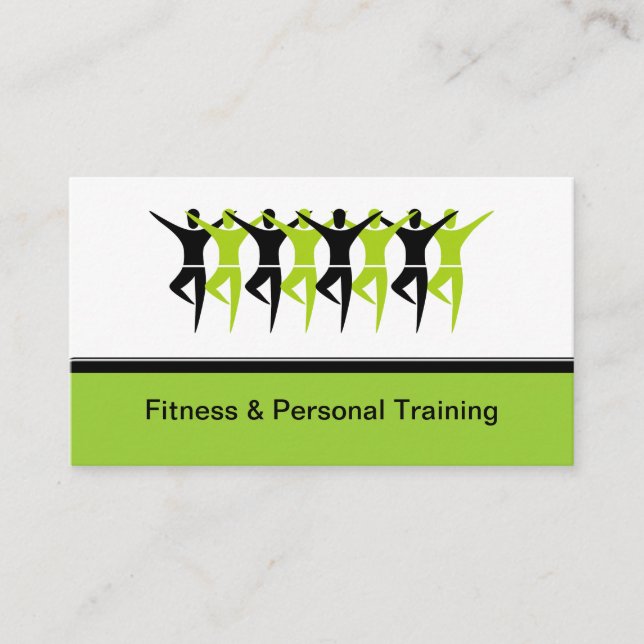 Moderne Fitness & Personal Trainer Business Cards Visitenkarte (Vorderseite)
