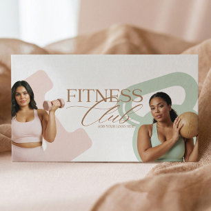 Moderne Fitness Personal Trainer Markenfoto QR Visitenkarte