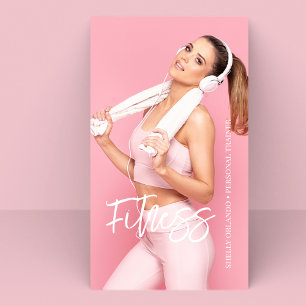 Moderne Fitness   Personal Trainer QR Code Foto Visitenkarte