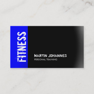 Moderne Fitness Sport Blue Gray Business Card Visitenkarte