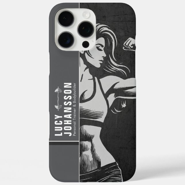 Moderne Fitness Trainer Bodybuilding Gym Instructo Case-Mate iPhone Hülle (Rückseite)