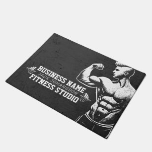 Moderne Fitness Trainer Bodybuilding Gym Instructo Fußmatte