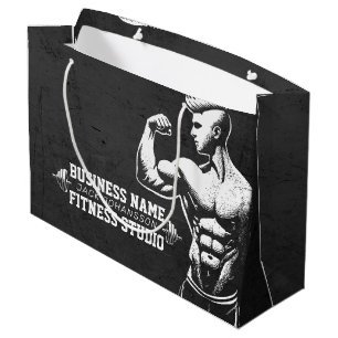 Moderne Fitness Trainer Bodybuilding Gym Instructo Große Geschenktüte