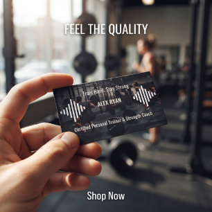 Moderne Fitness-Trainer-Foto-Visitenkarte Visitenkarte